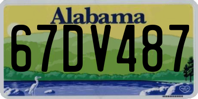 AL license plate 67DV487