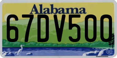 AL license plate 67DV500