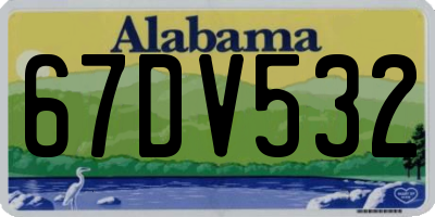 AL license plate 67DV532