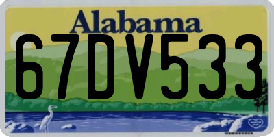 AL license plate 67DV533