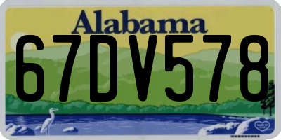 AL license plate 67DV578