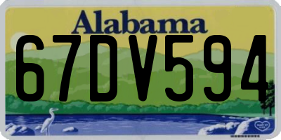 AL license plate 67DV594
