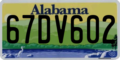 AL license plate 67DV602