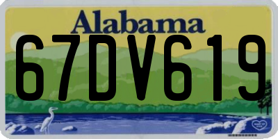 AL license plate 67DV619