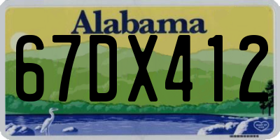 AL license plate 67DX412