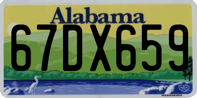 AL license plate 67DX659