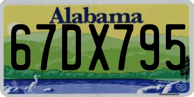 AL license plate 67DX795