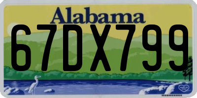 AL license plate 67DX799