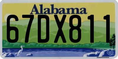 AL license plate 67DX811