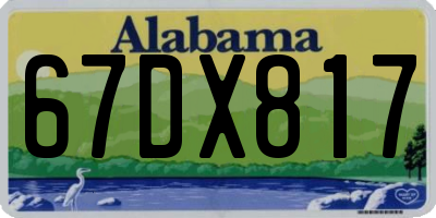 AL license plate 67DX817