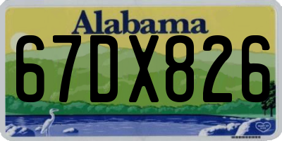 AL license plate 67DX826