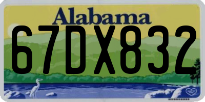 AL license plate 67DX832
