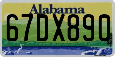 AL license plate 67DX890