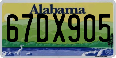 AL license plate 67DX905