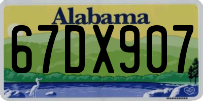 AL license plate 67DX907