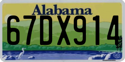 AL license plate 67DX914