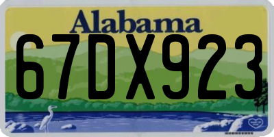 AL license plate 67DX923