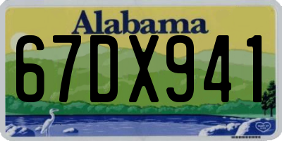 AL license plate 67DX941