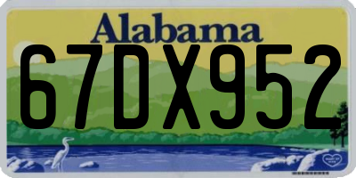 AL license plate 67DX952
