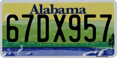 AL license plate 67DX957
