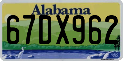 AL license plate 67DX962