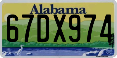 AL license plate 67DX974