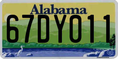 AL license plate 67DY011