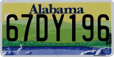 AL license plate 67DY196