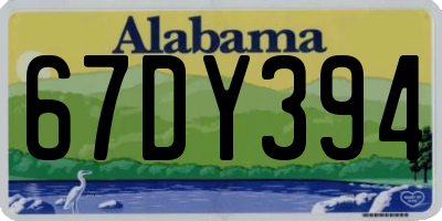 AL license plate 67DY394