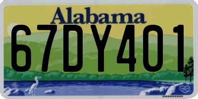 AL license plate 67DY401