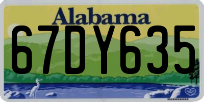 AL license plate 67DY635