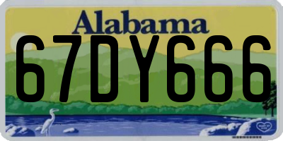 AL license plate 67DY666