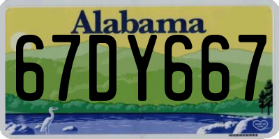 AL license plate 67DY667