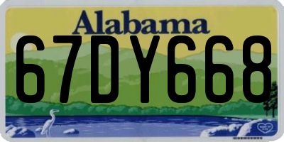 AL license plate 67DY668