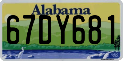 AL license plate 67DY681