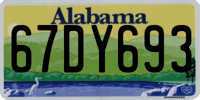 AL license plate 67DY693