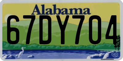 AL license plate 67DY704