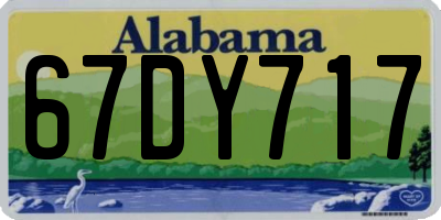 AL license plate 67DY717