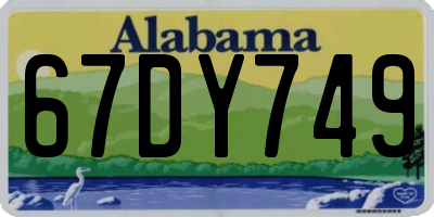 AL license plate 67DY749