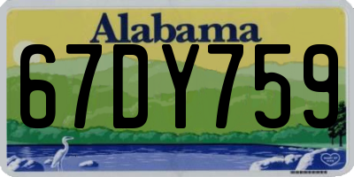 AL license plate 67DY759