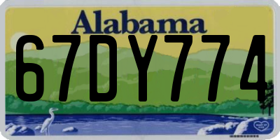 AL license plate 67DY774
