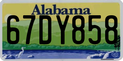 AL license plate 67DY858