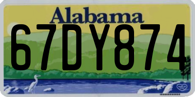 AL license plate 67DY874