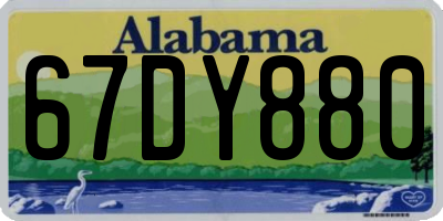 AL license plate 67DY880