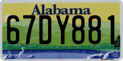 AL license plate 67DY881