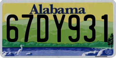 AL license plate 67DY931