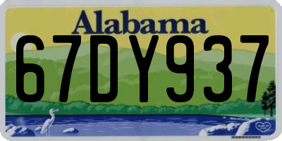 AL license plate 67DY937