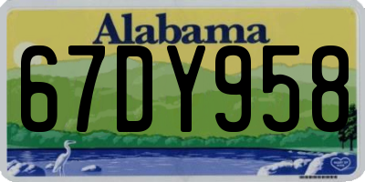 AL license plate 67DY958