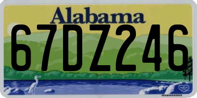 AL license plate 67DZ246