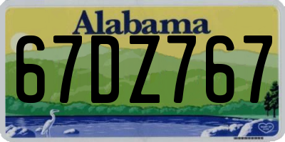 AL license plate 67DZ767